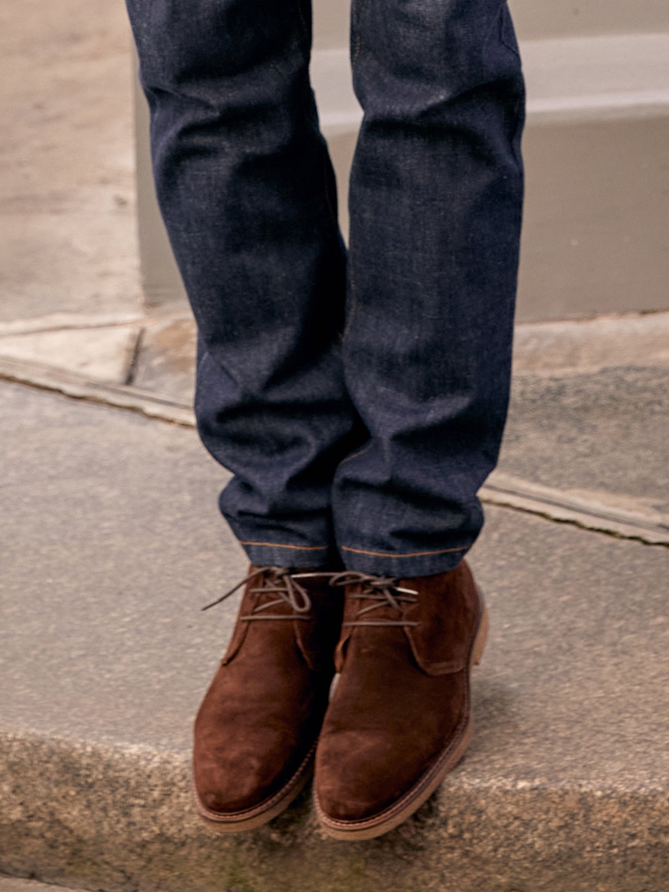 Leren herenboots met vetersluiting
