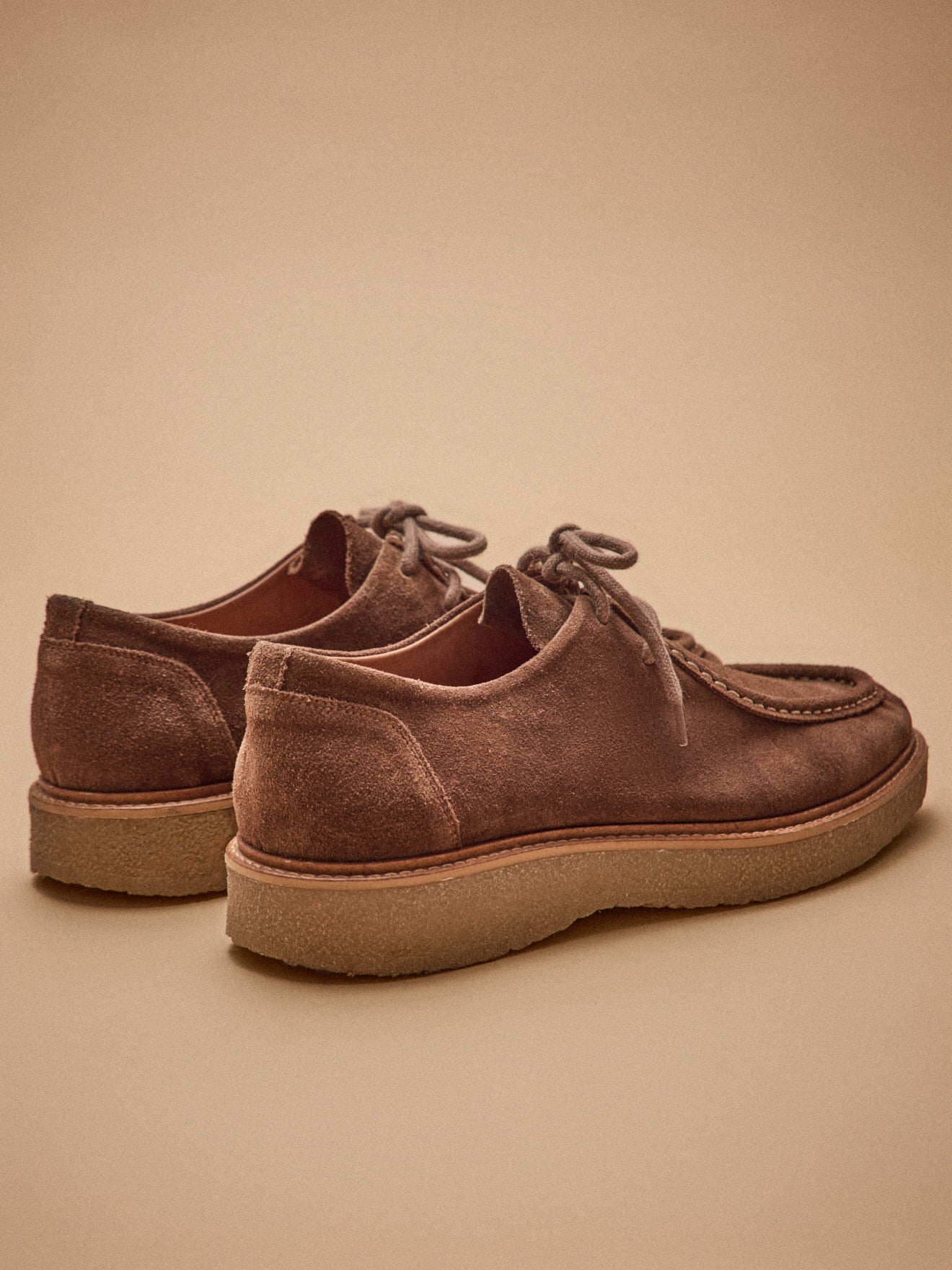 Derbies lacets croûte de cuir homme