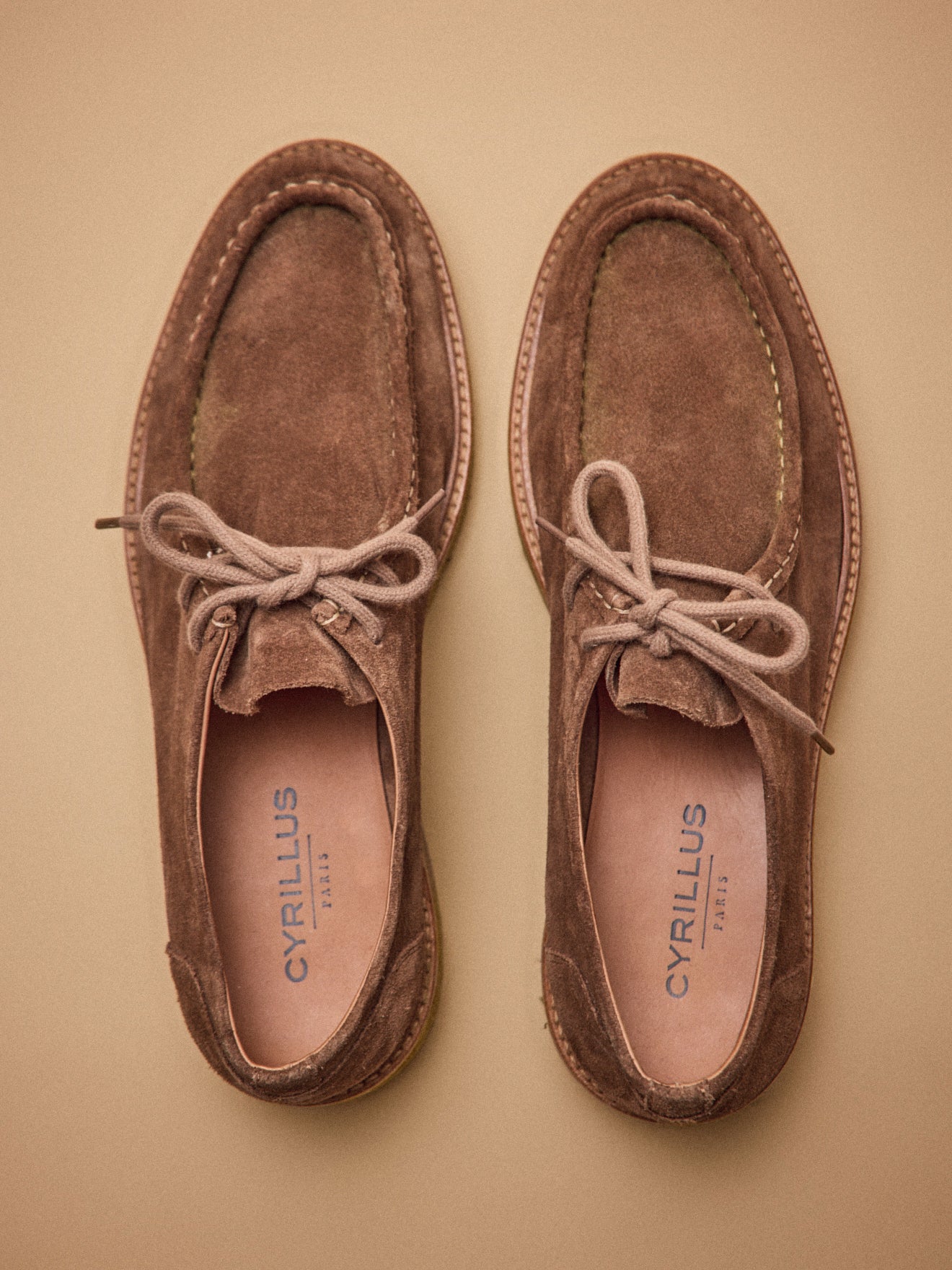 Derbies lacets croûte de cuir homme