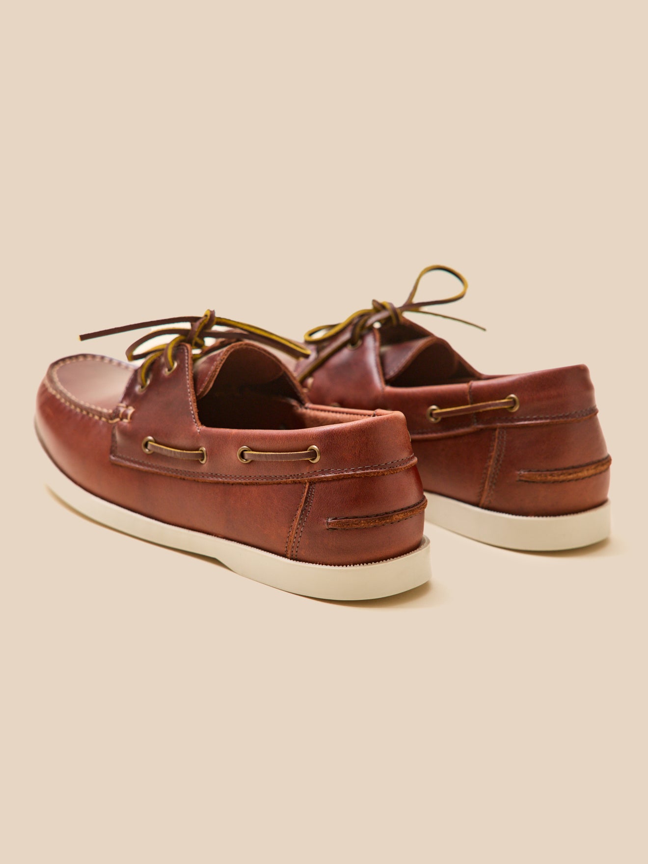 Herenbootschoenen in leer