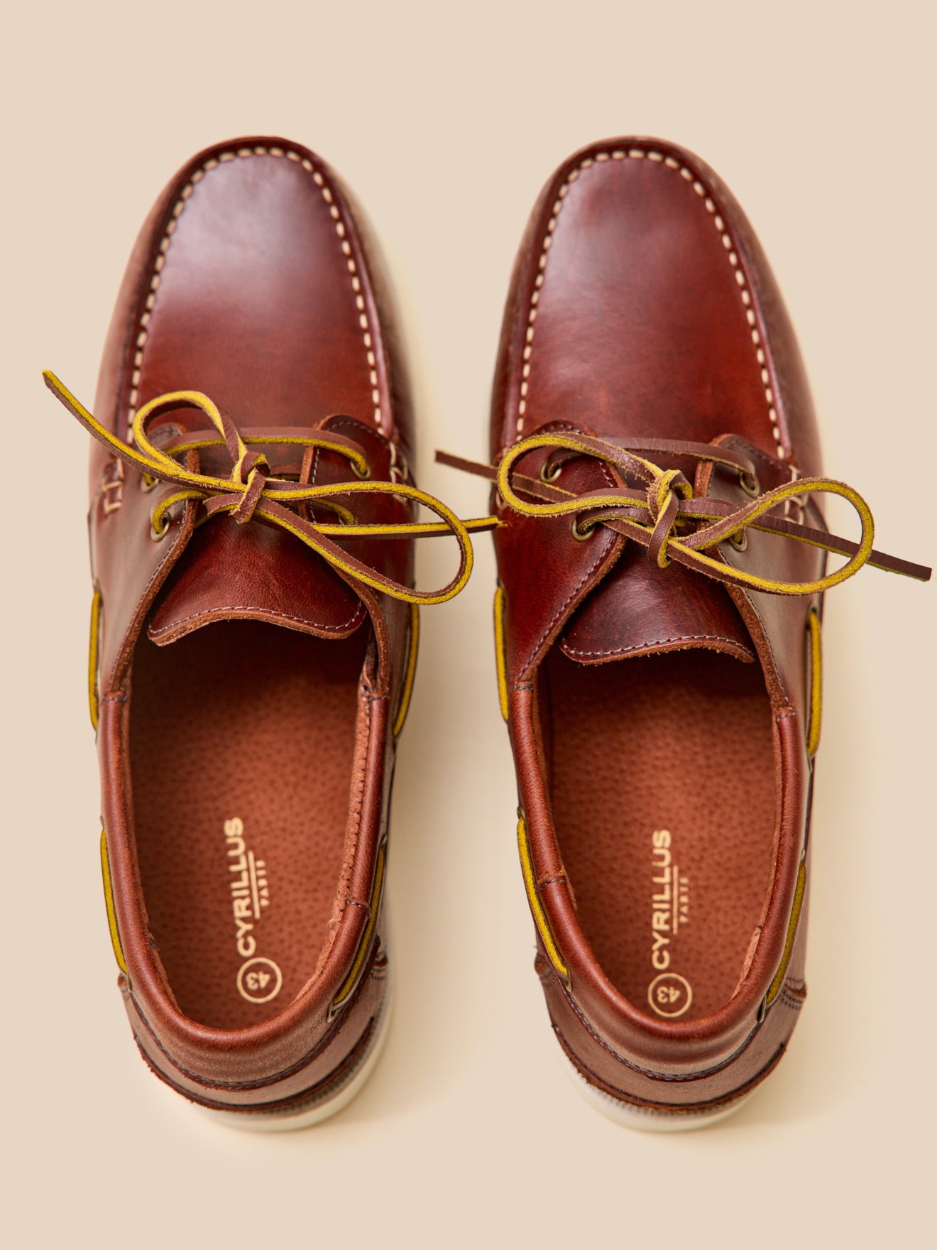 Herenbootschoenen in leer