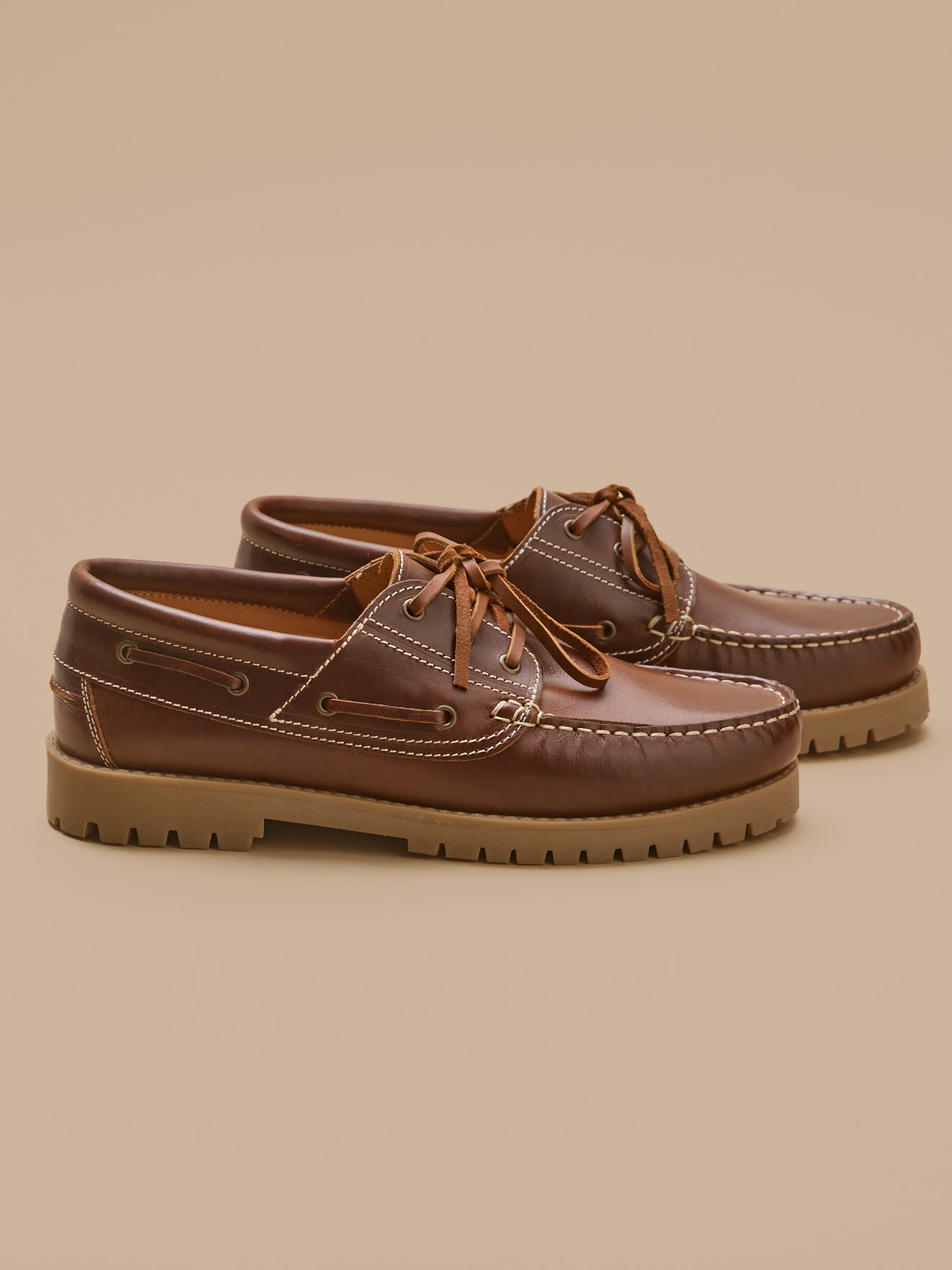 Chaussures bateau cuir homme