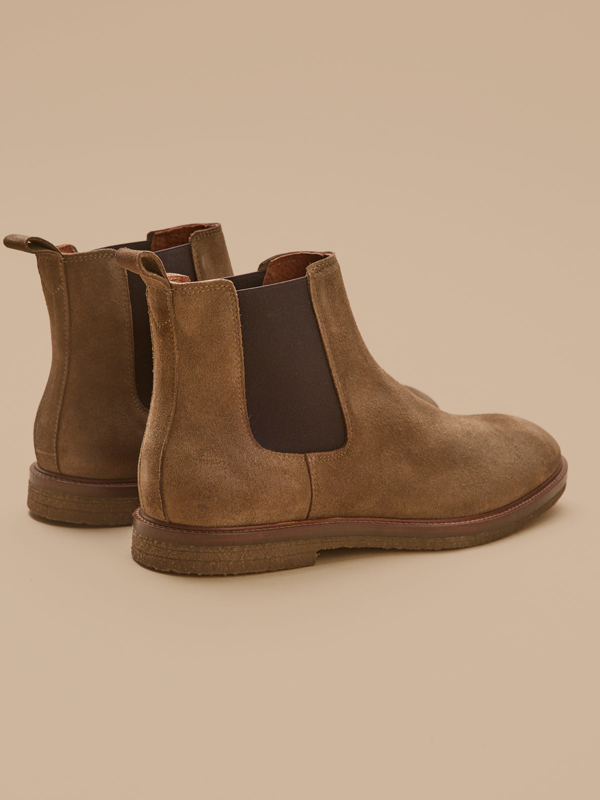 Chelsea herenboots in suèdeleer