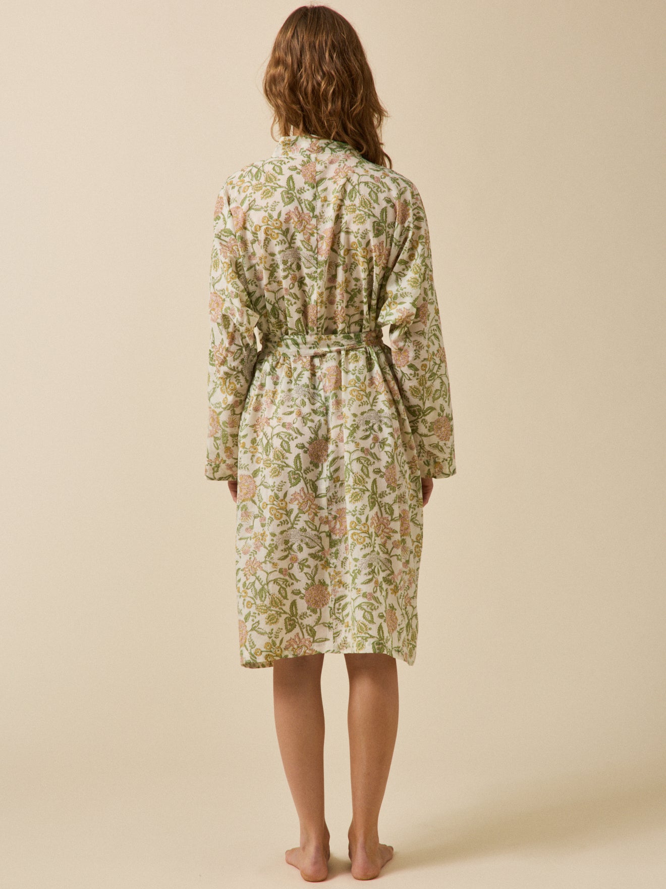 Dameskimono in gebloemde voile