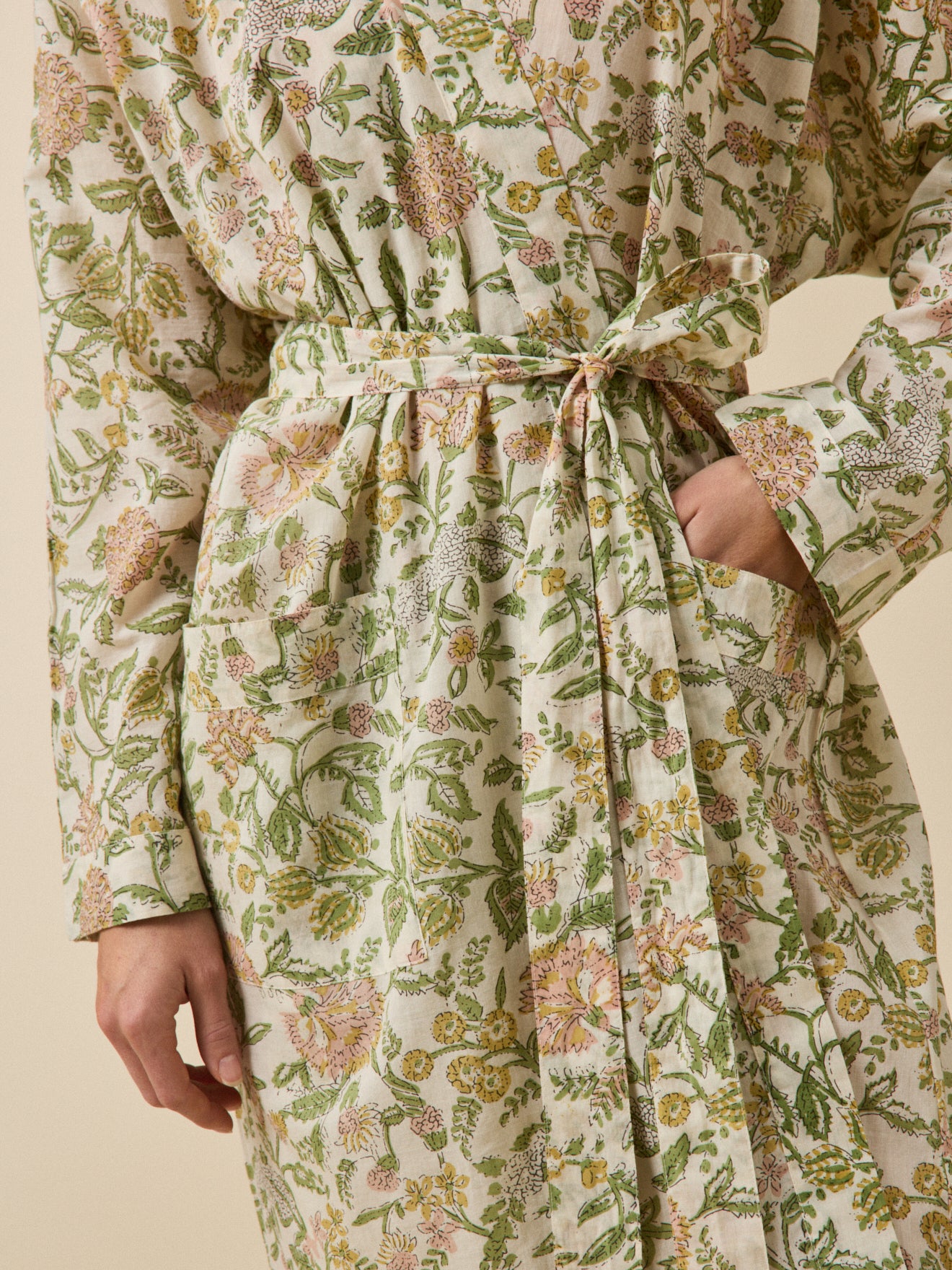 Dameskimono in gebloemde voile