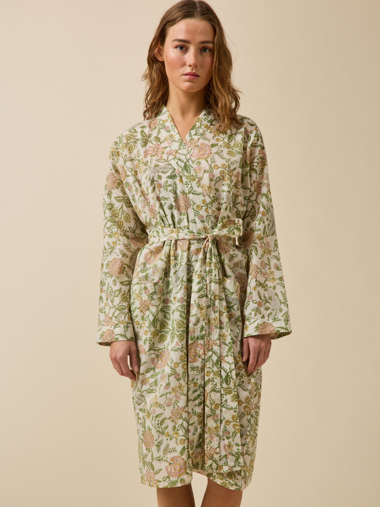 Dameskimono in gebloemde voile