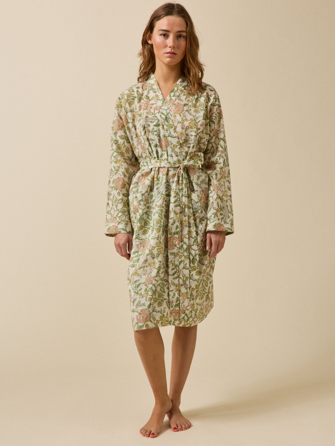 Dameskimono in gebloemde voile