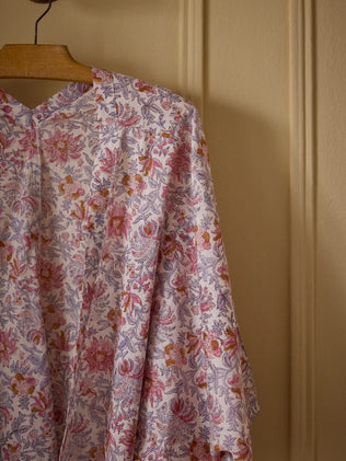 Kimono femme voile de coton indien - imprimé Indore