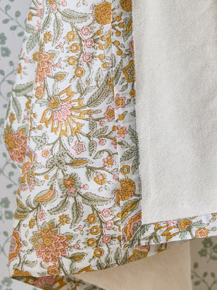Fouta indienne doublée éponge - imprimé Kolkata