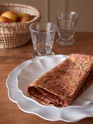 Serviette de table tissu indien par lot de 4