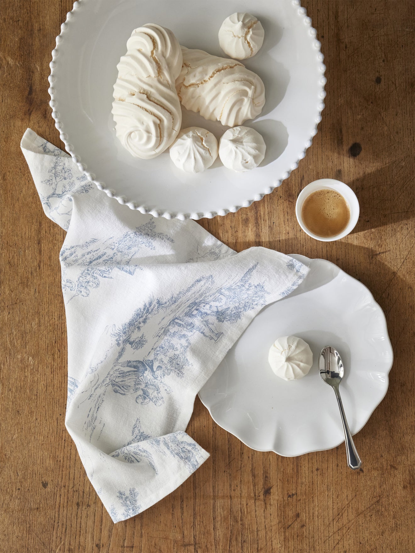 Nappe lin et coton esprit toile de Jouy