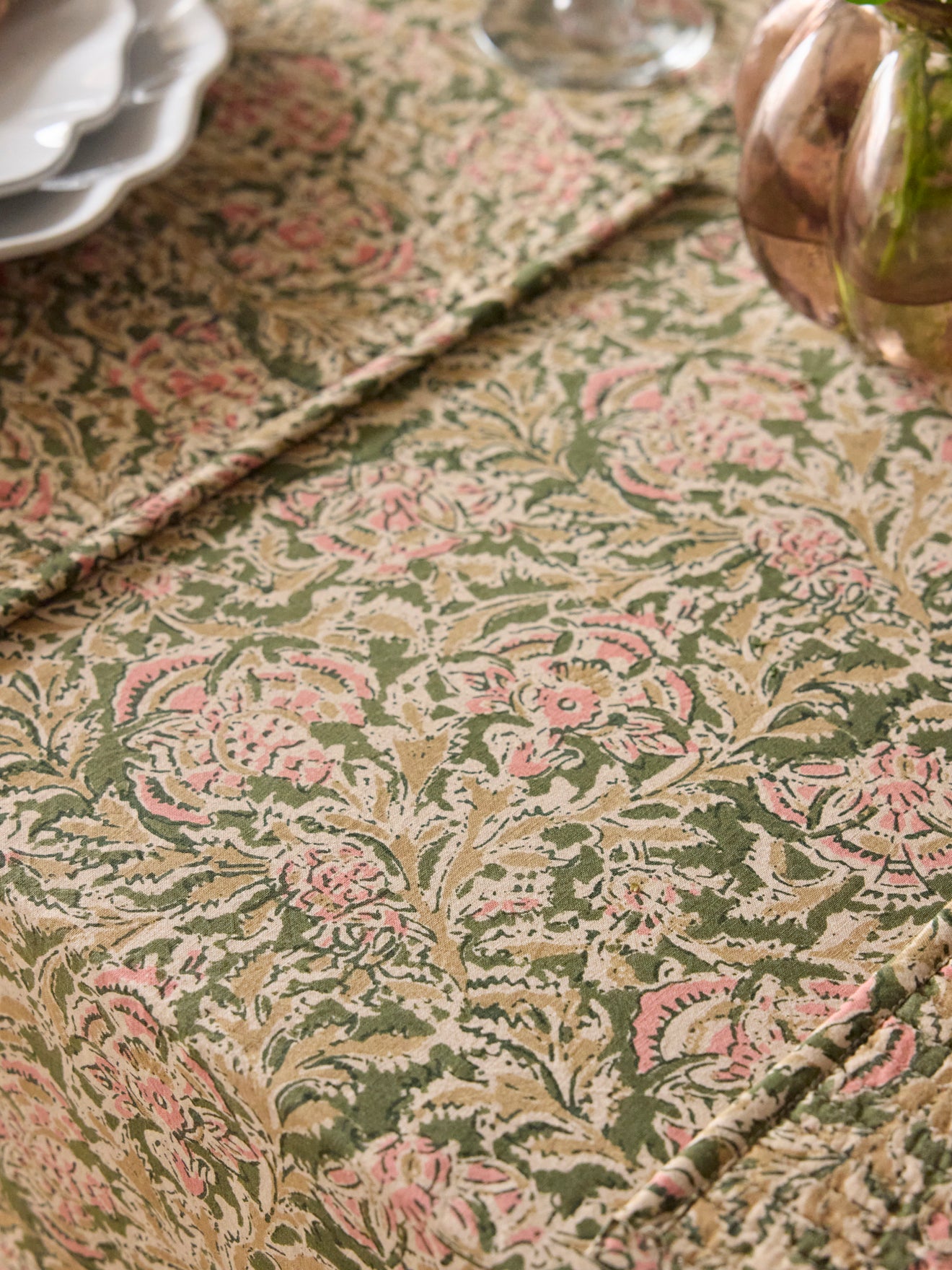 Nappe en coton imprimé indien