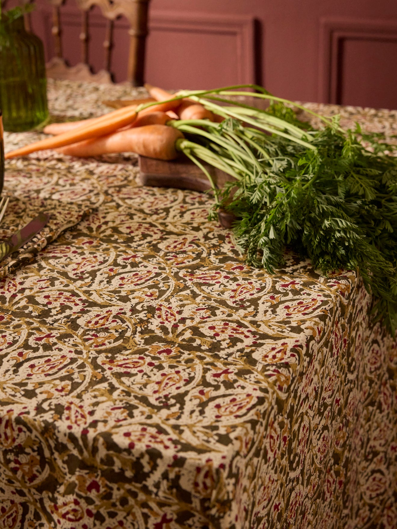 Nappe en coton imprimé indien