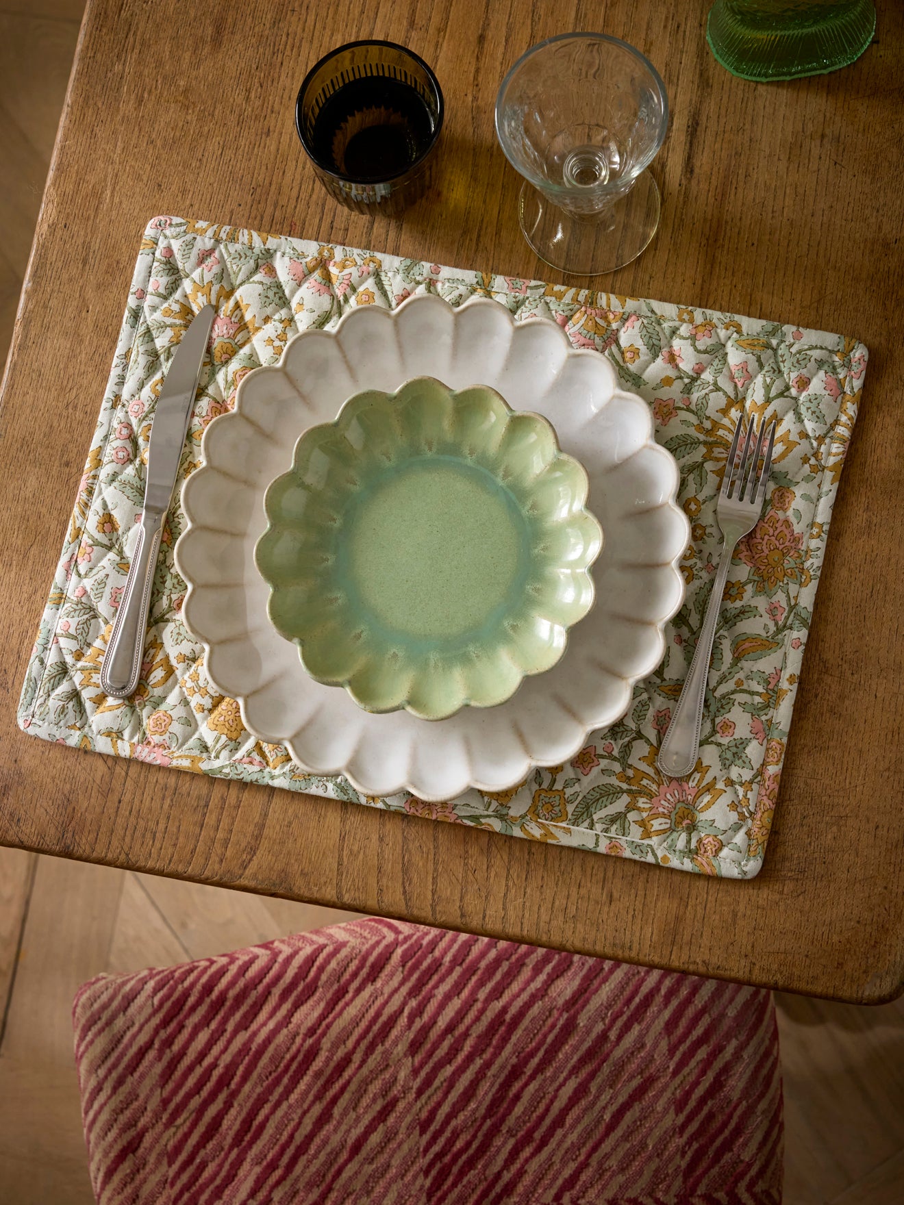 Set de table en tissu indien par lot de 2 - imprimé Kolkata