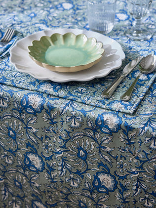 Nappe en coton fleuri indien -  imprimé Beleme