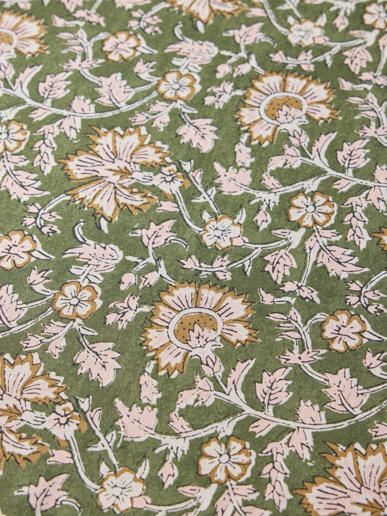 Katoenen tafellaken met Indiase bloemenprint