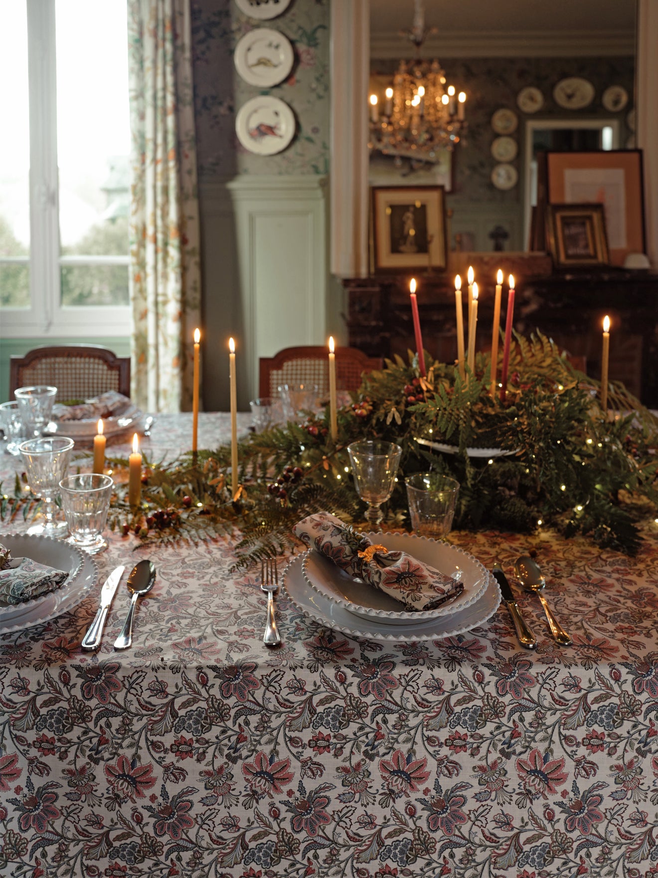 Nappe Augustine en coton tramé aspect lin