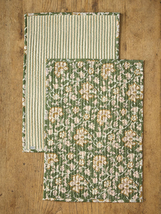 Placemats in Indiase stof, set van 2
