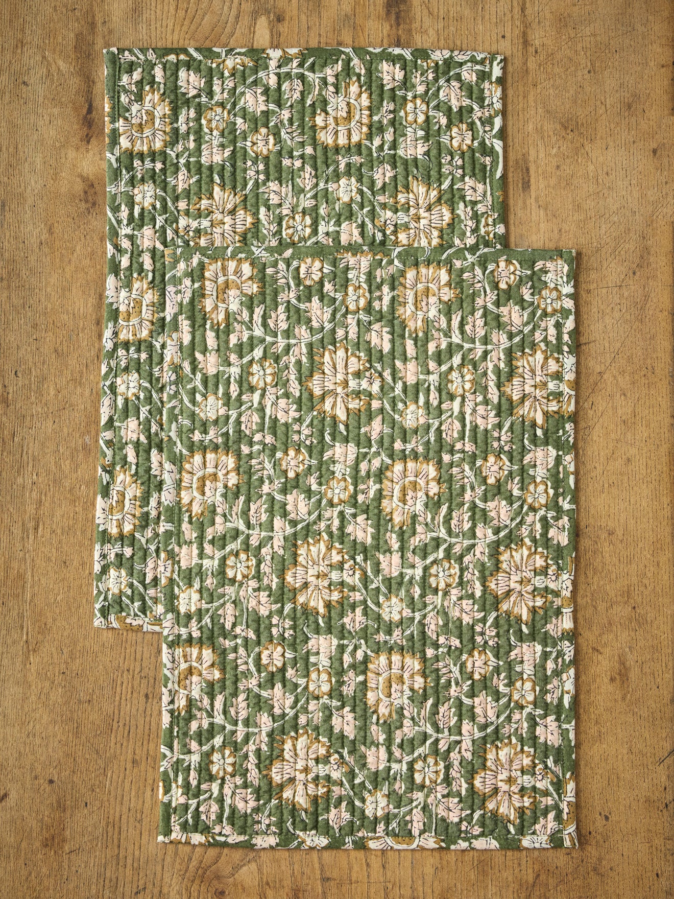 Placemats in Indiase stof, set van 2