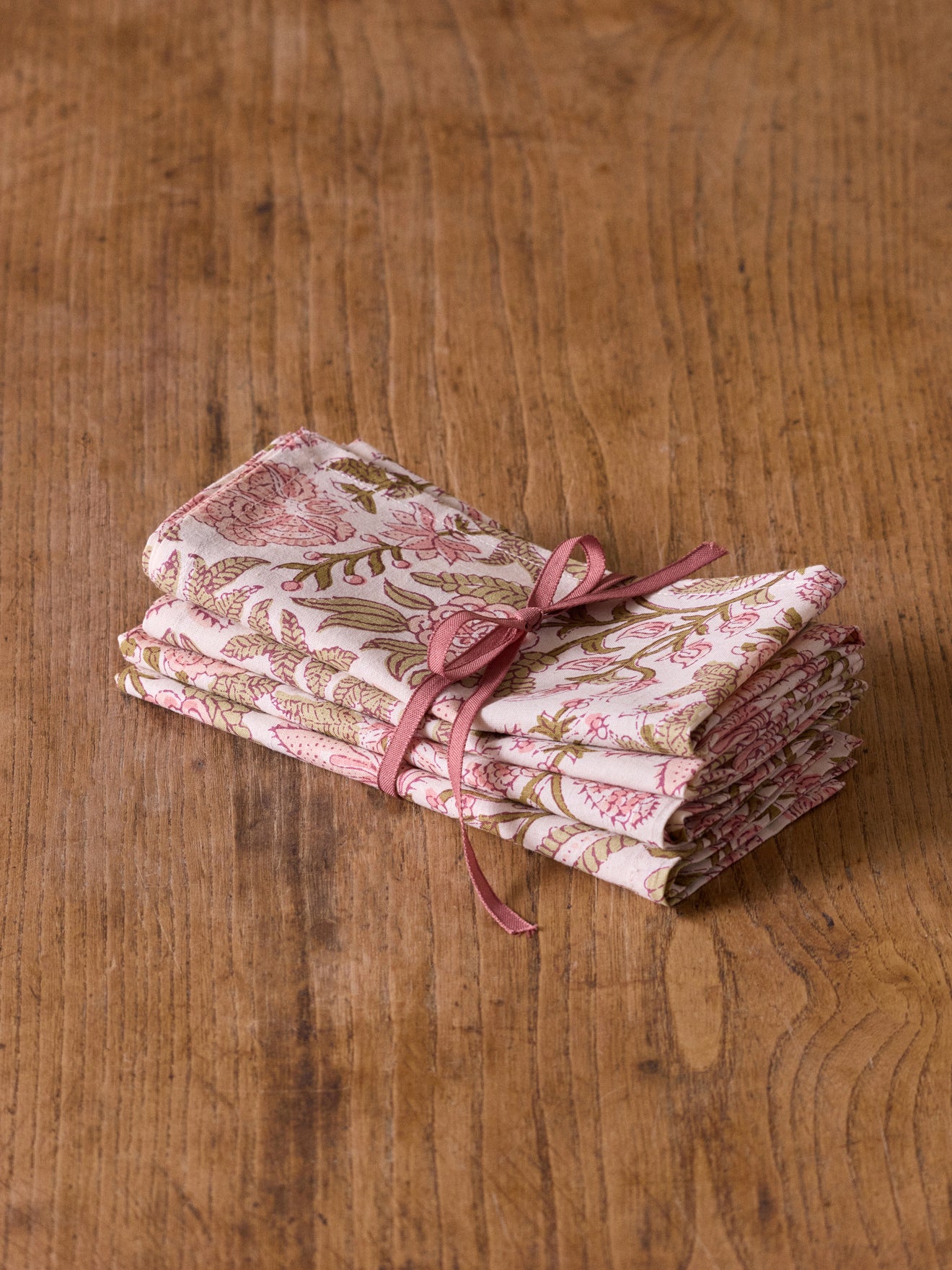 Servetten met Indiase print, set van 4