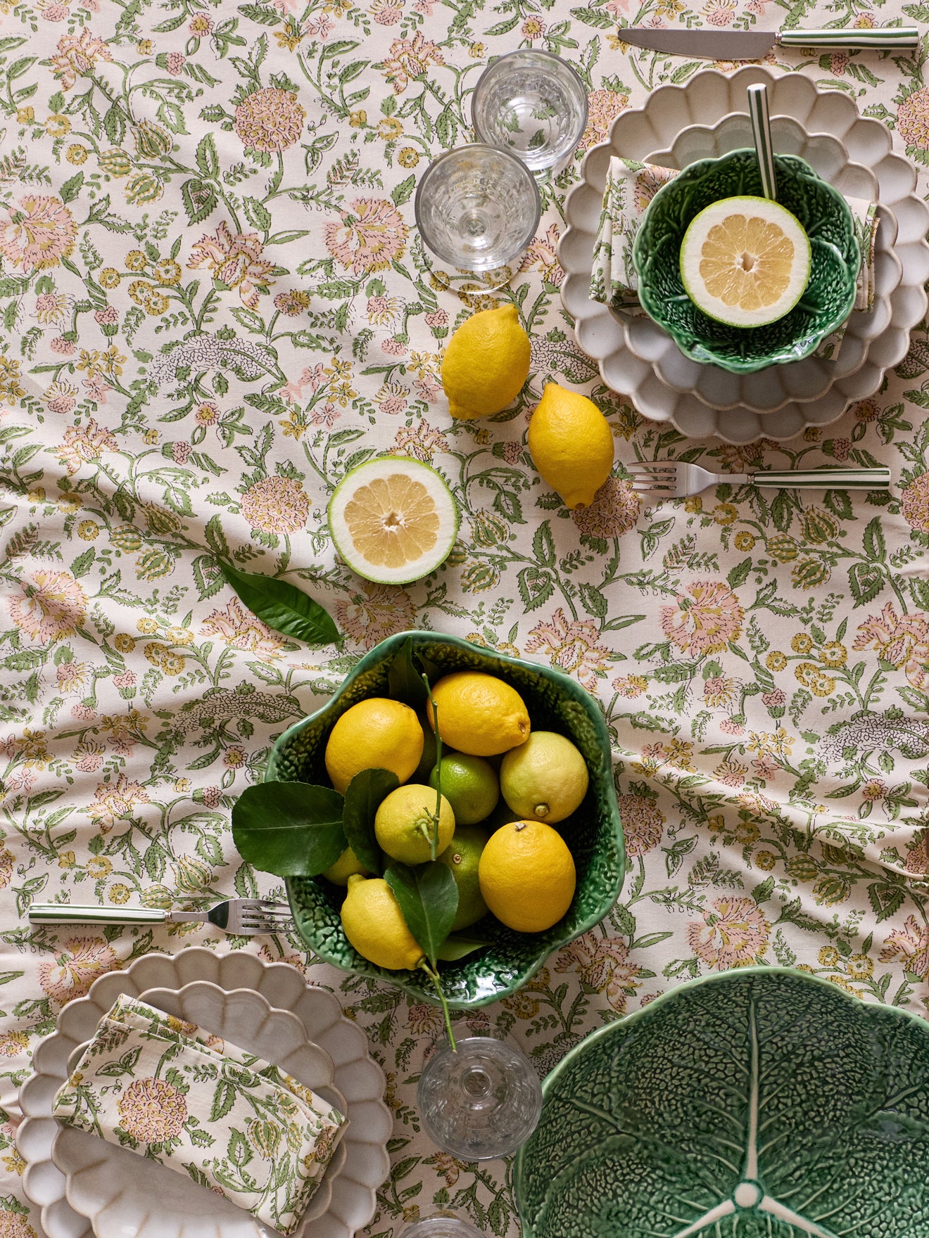 Katoenen tafellaken met Sofia-print