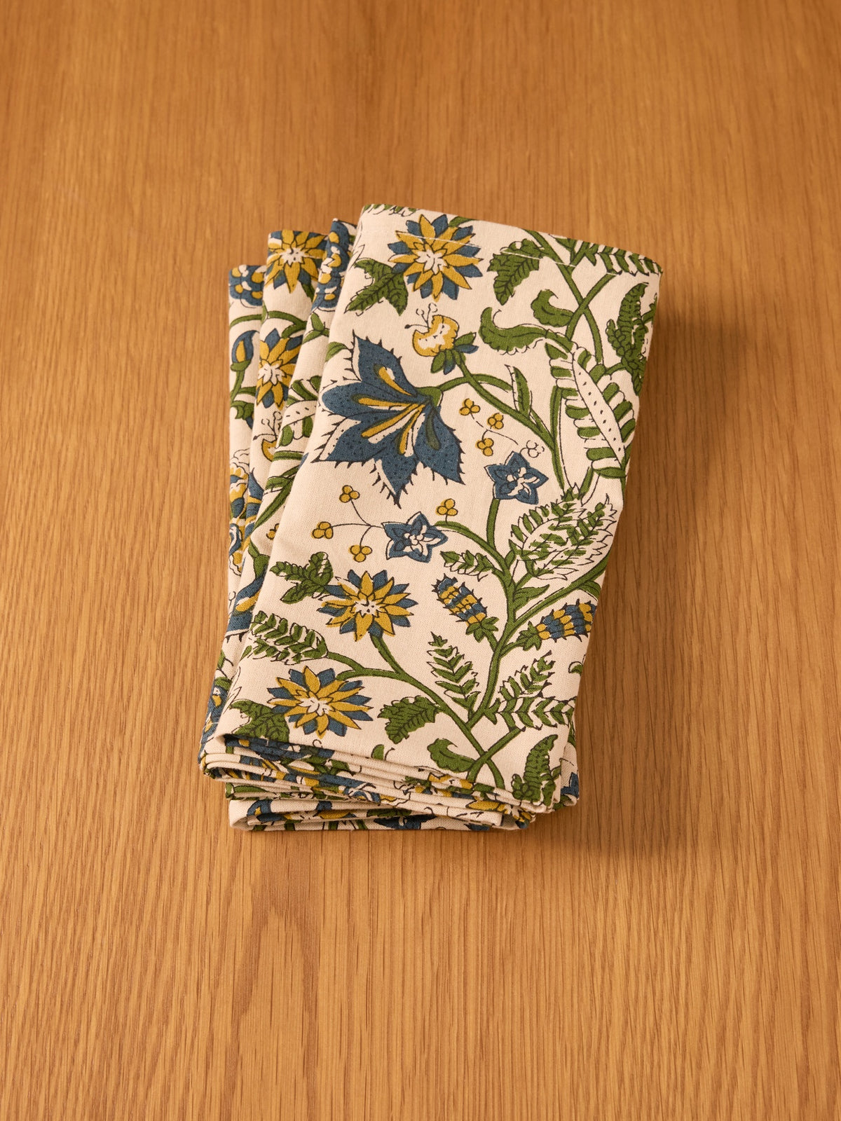 Servetten met Indiase print, set van 4