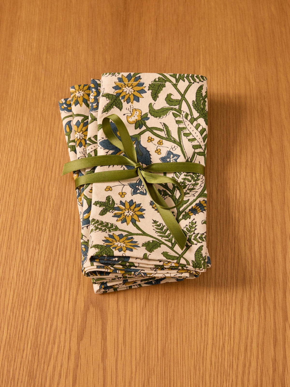 Servetten met Indiase print, set van 4