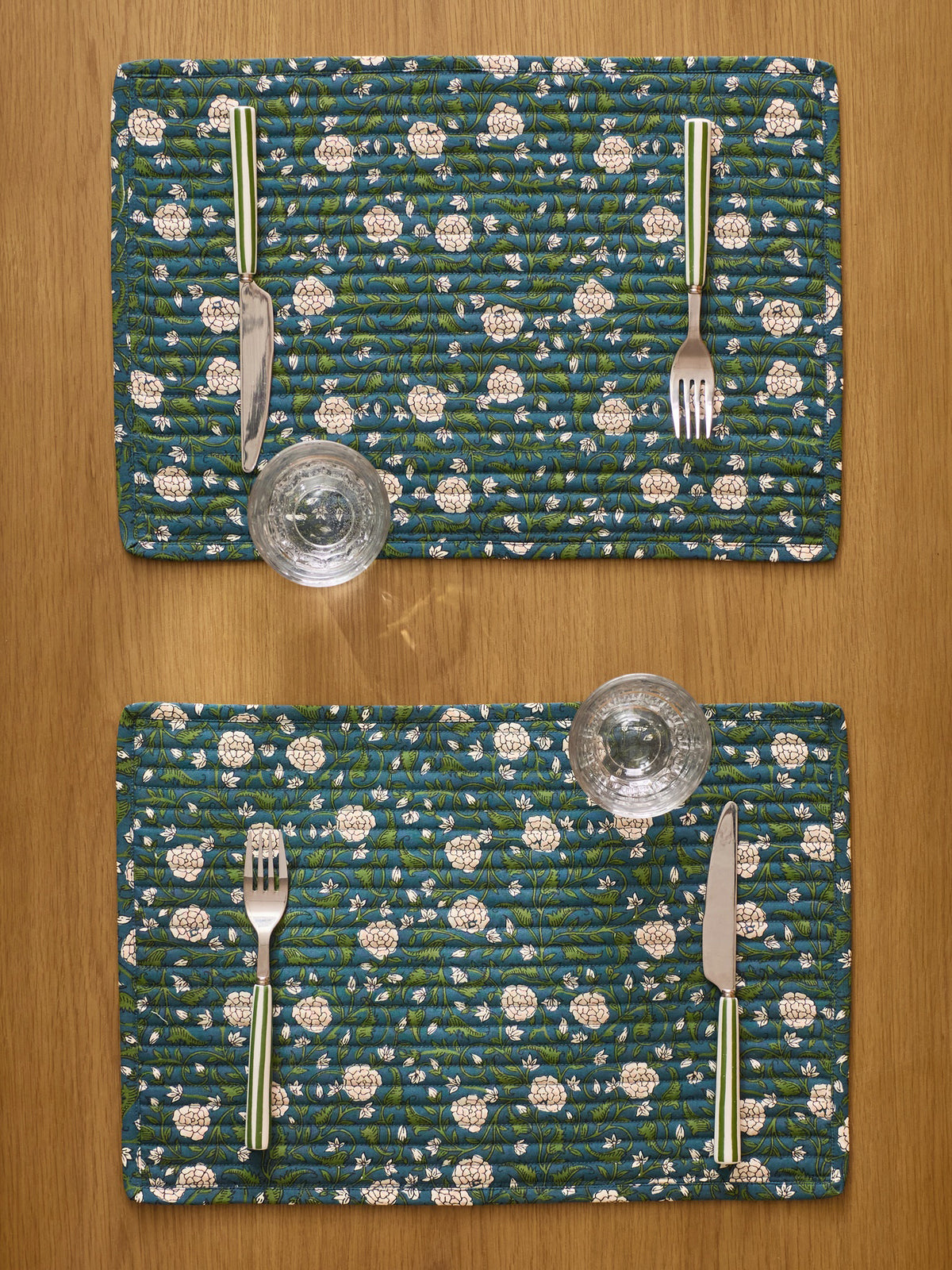 Placemats met Indiase print, set van 2