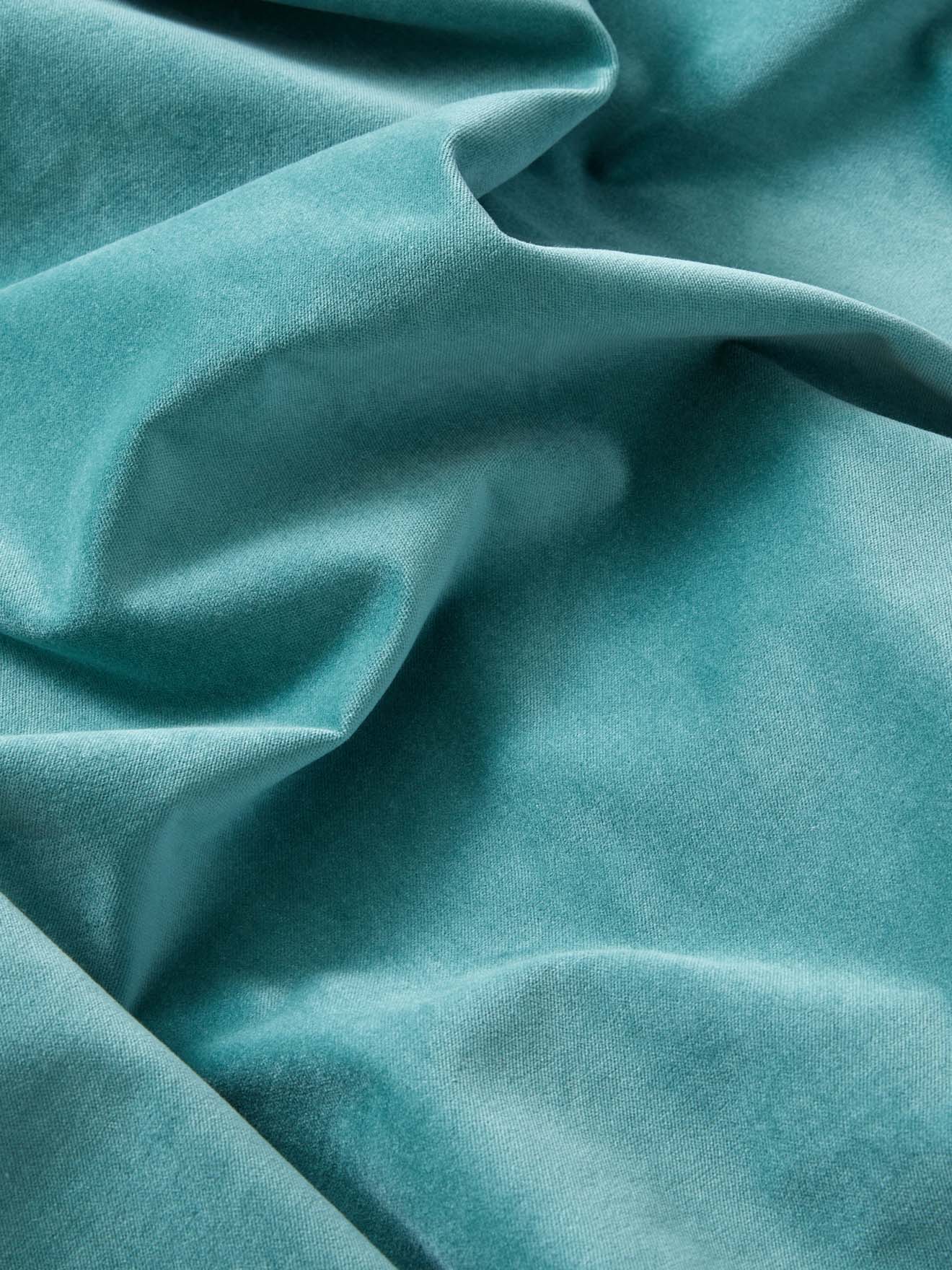 Rideau en velours ras à ruflettes