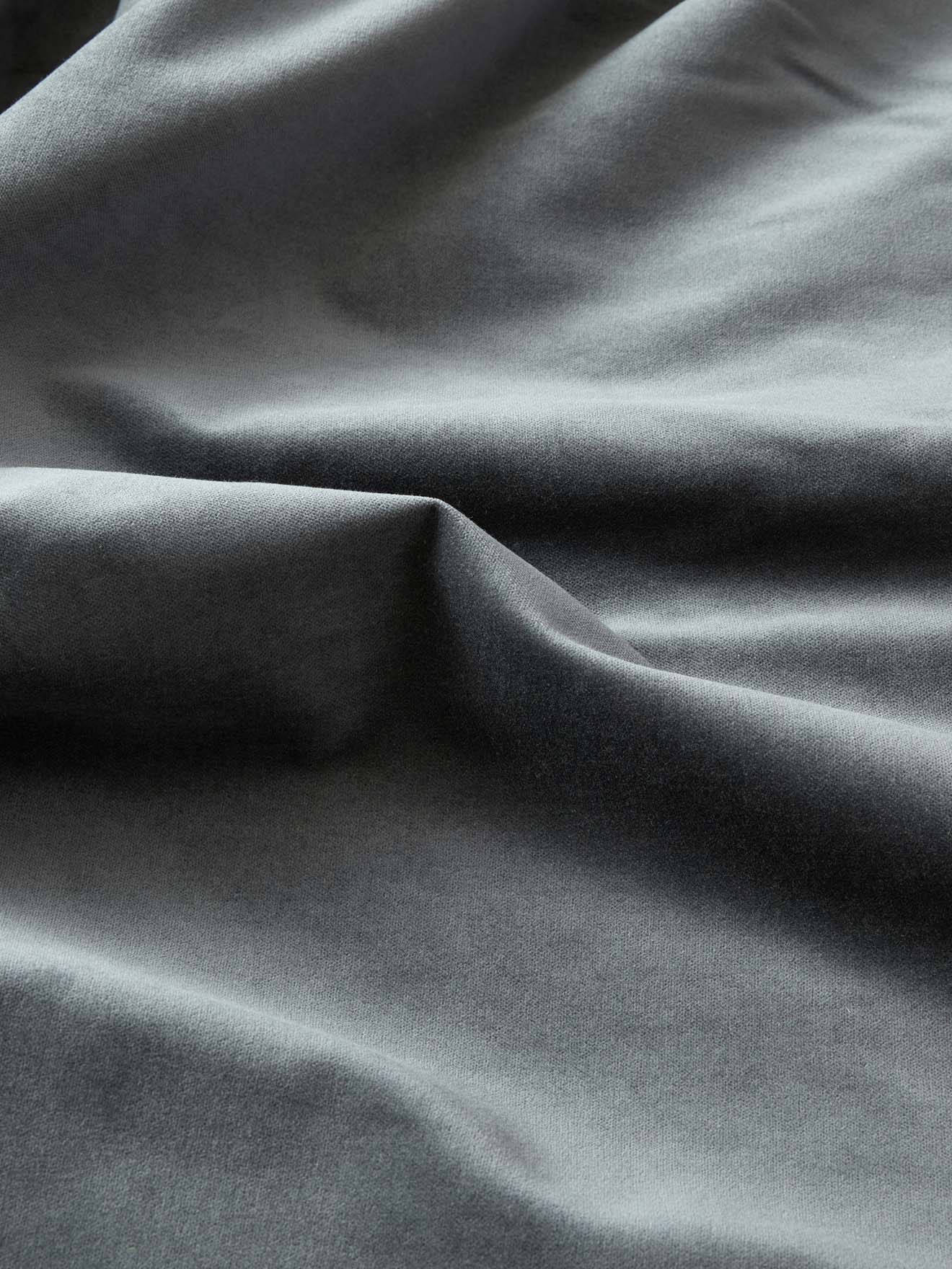 Rideau en velours ras à ruflettes