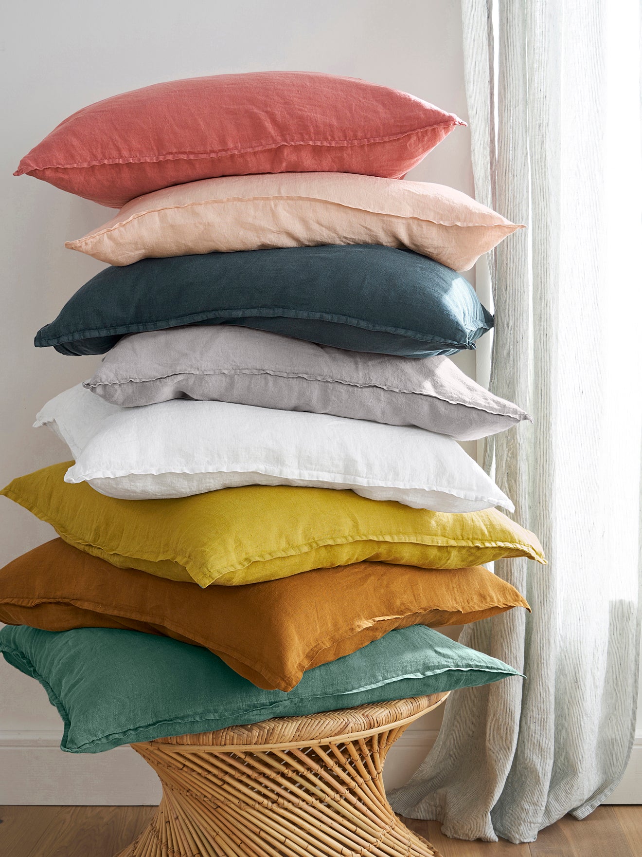 Taie d'oreiller lin lavé "Cocoon"