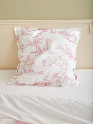 Taie d'oreiller percale de coton "Esprit Toile de Jouy"