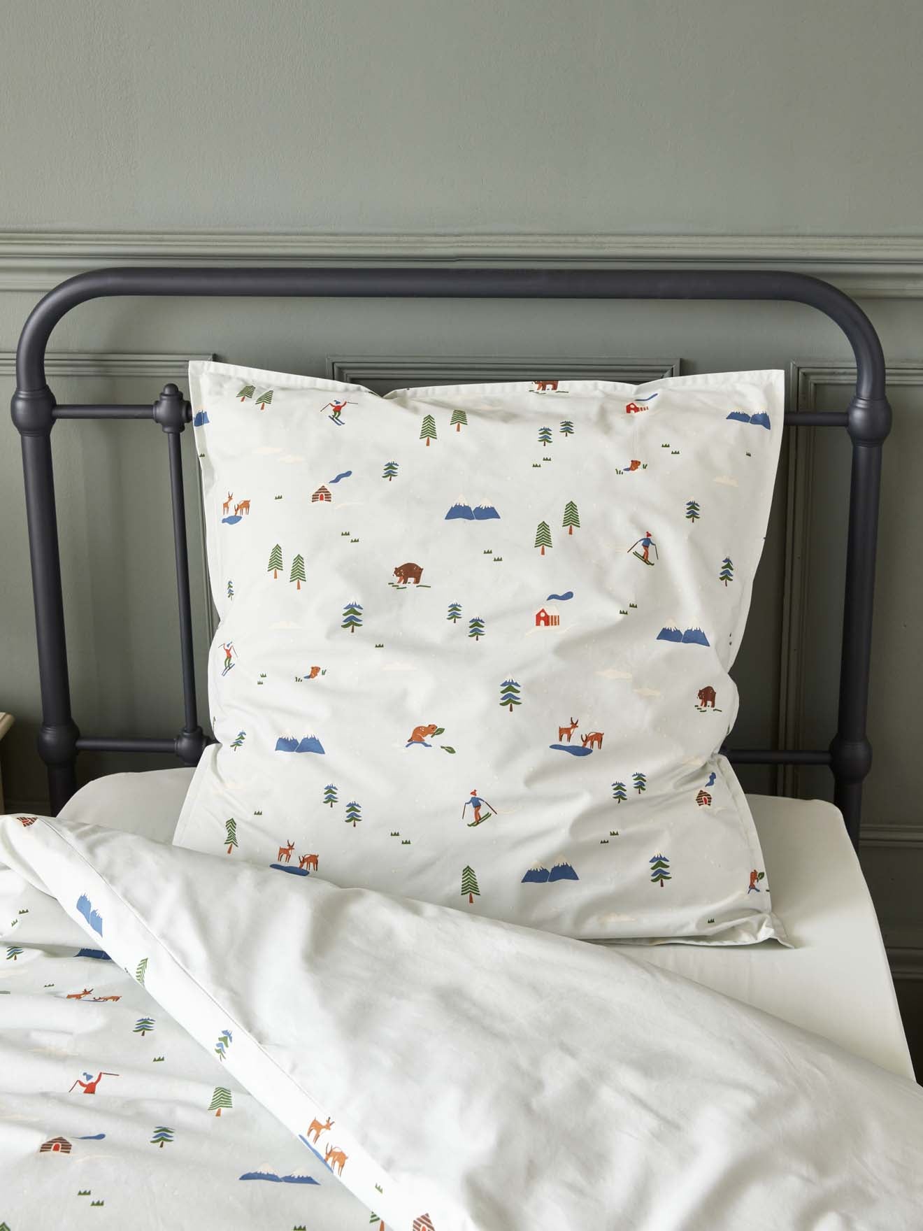 Taie d'oreiller percale de coton "Marmotte"