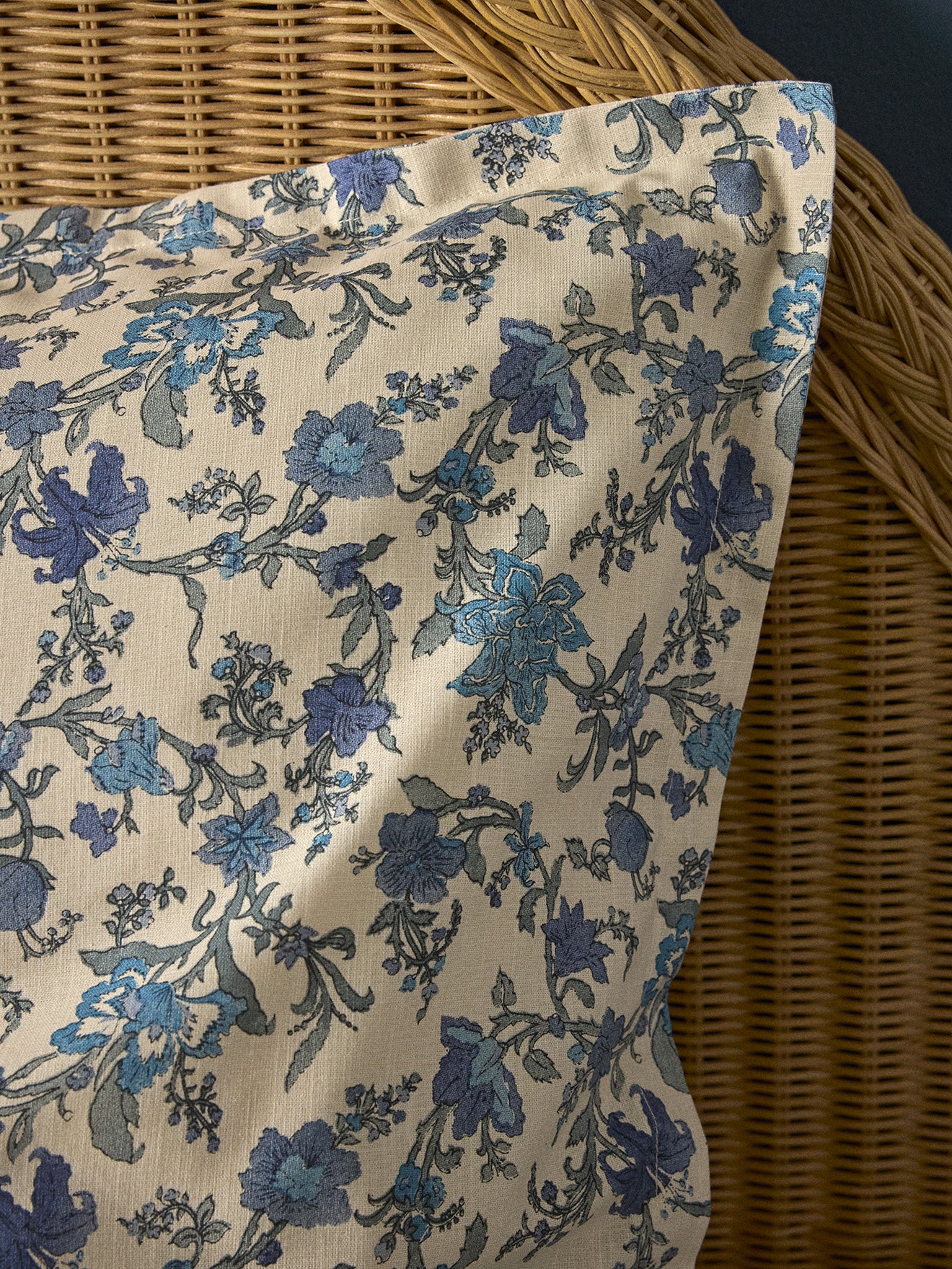 Kussensloop in katoen met linnenlook "Aurore"