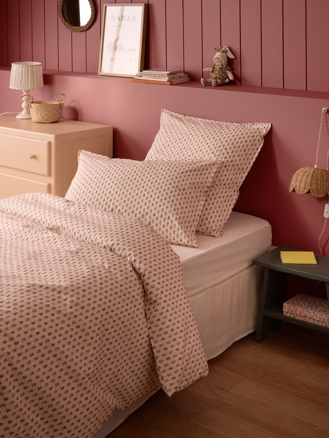 Taie d'oreiller percale de coton "Lucette"
