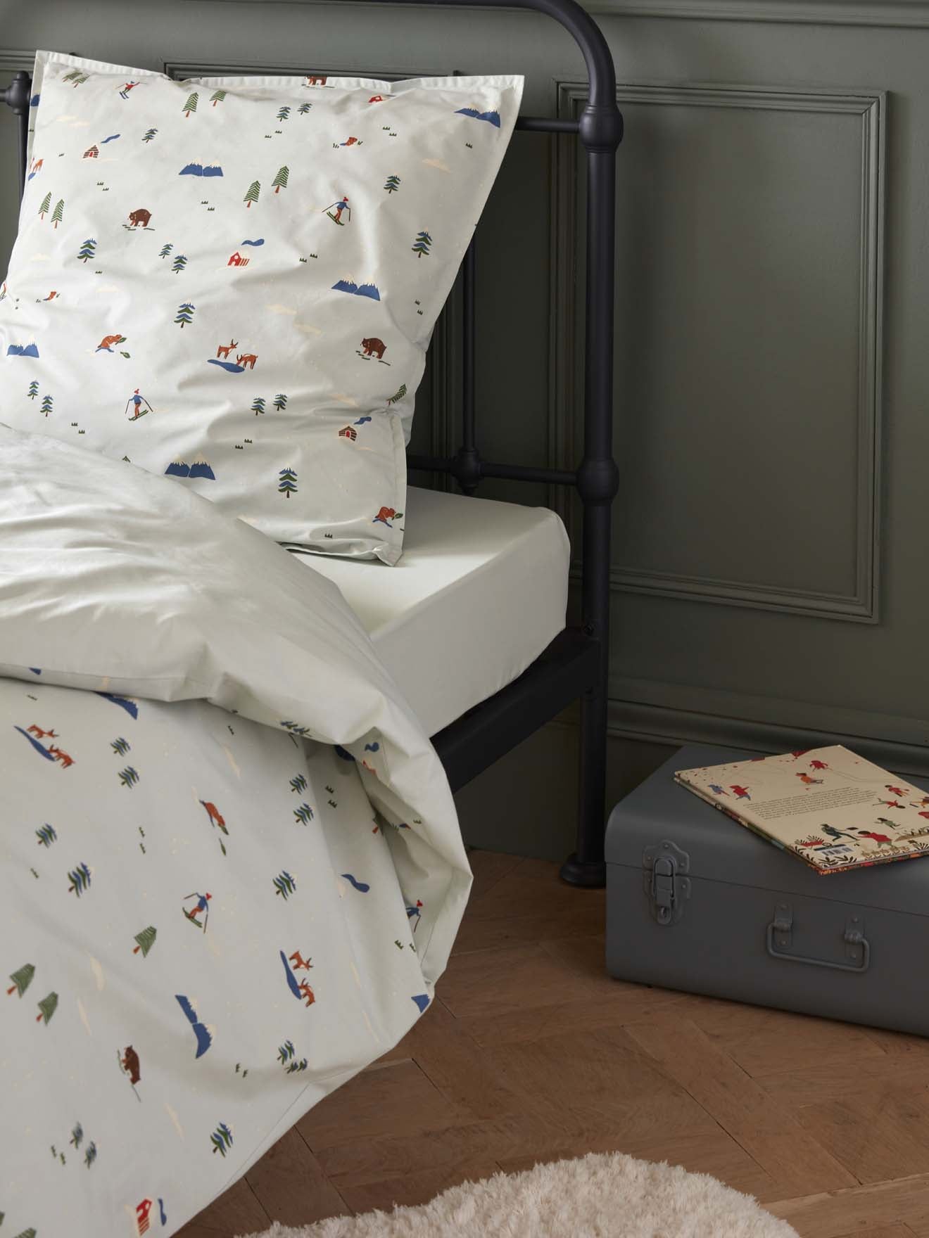 Drap-housse percale de coton "Marmotte"
