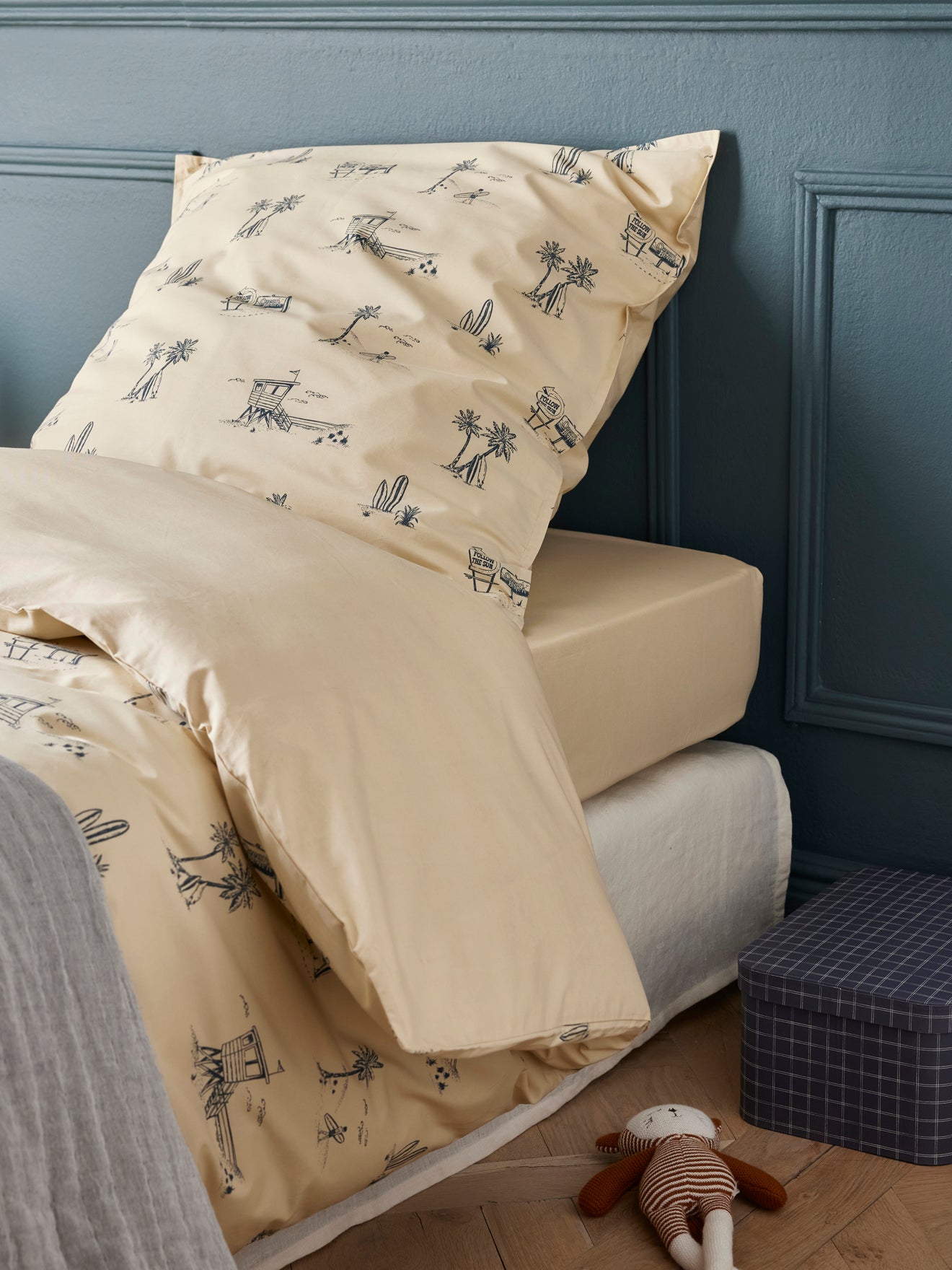 Drap-housse percale de coton "Malibu"