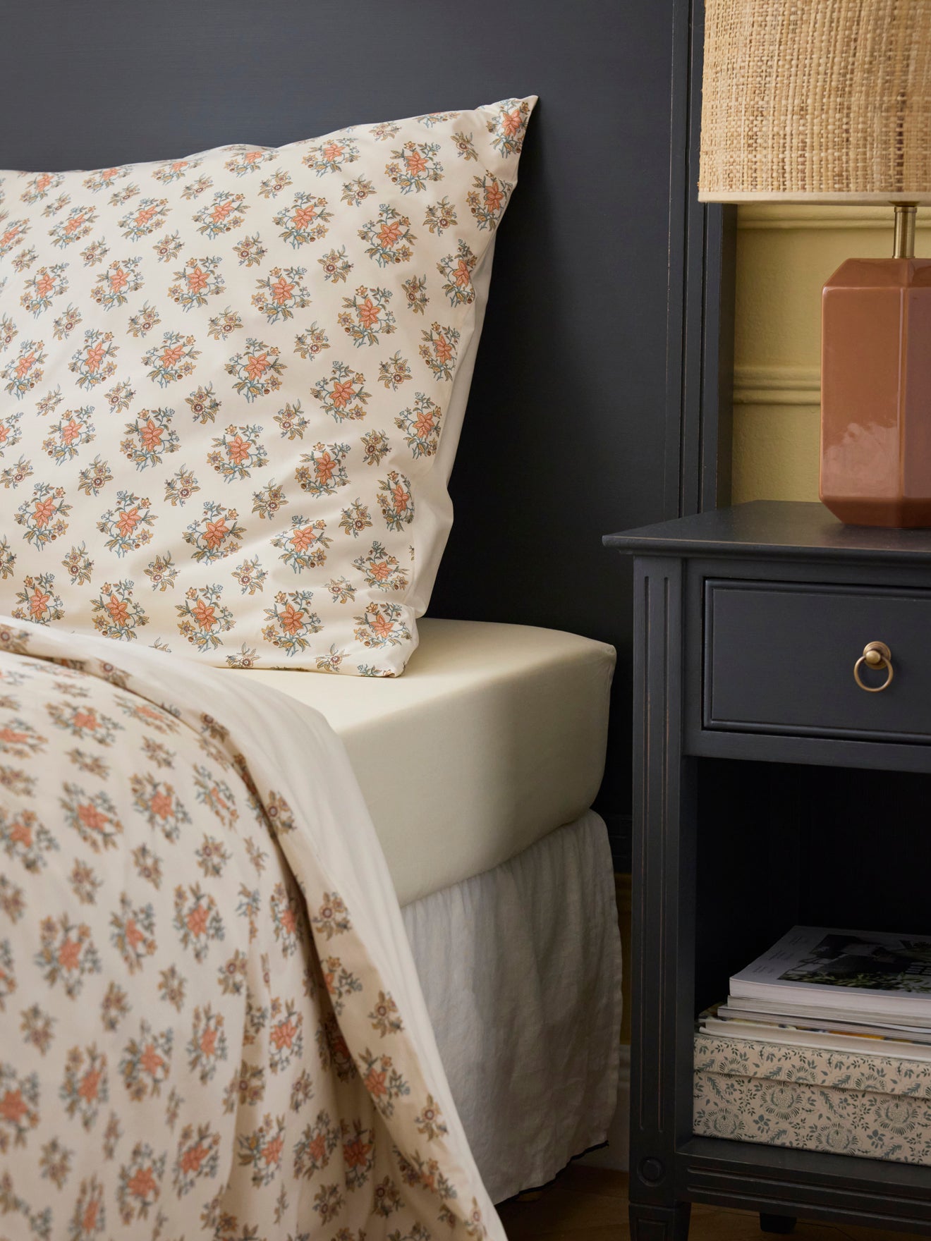 Drap-housse percale de coton "Petite Perse"