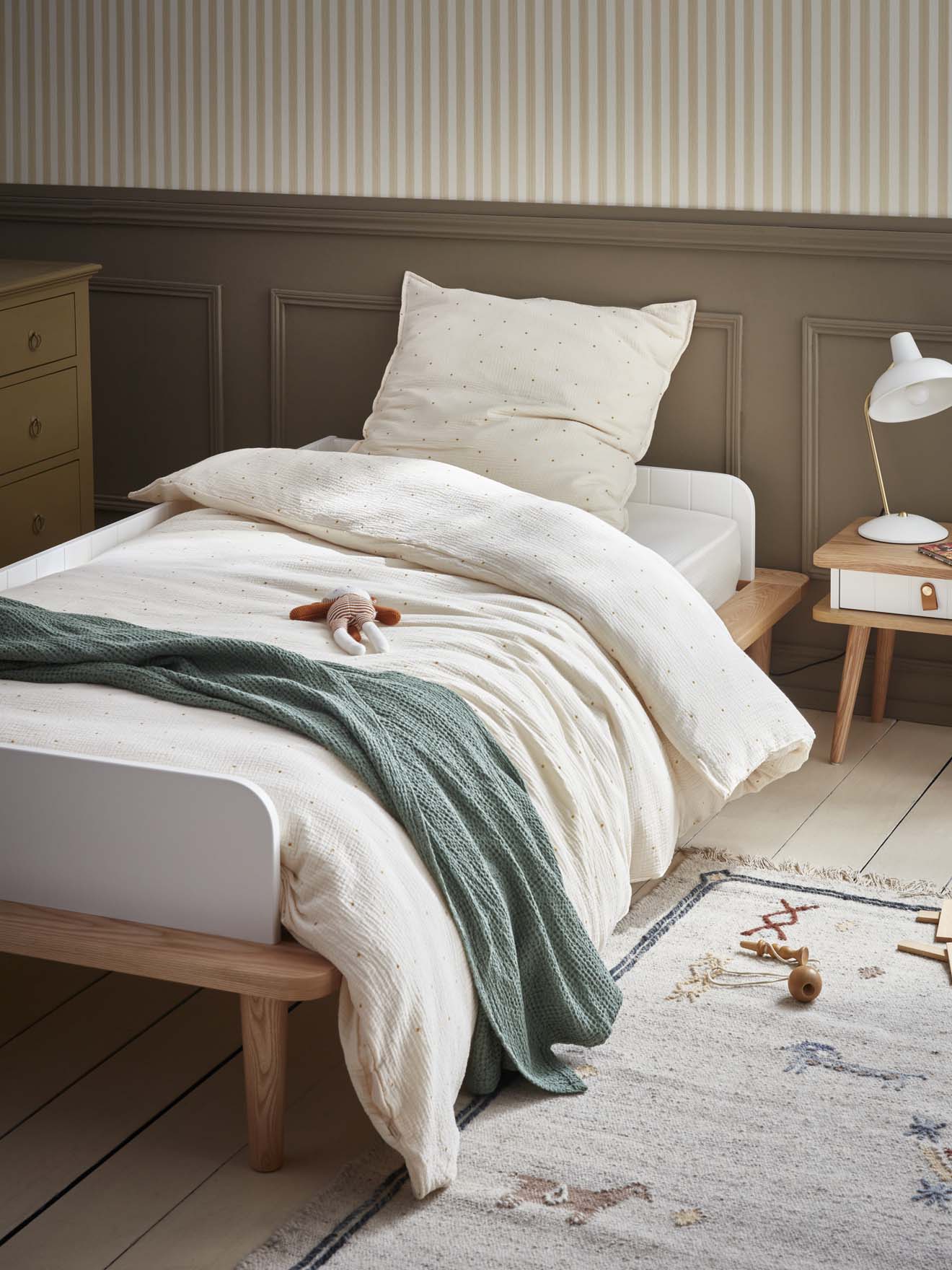 Kinderdekbedovertrek in katoenen tetrastof "Gewafeld"