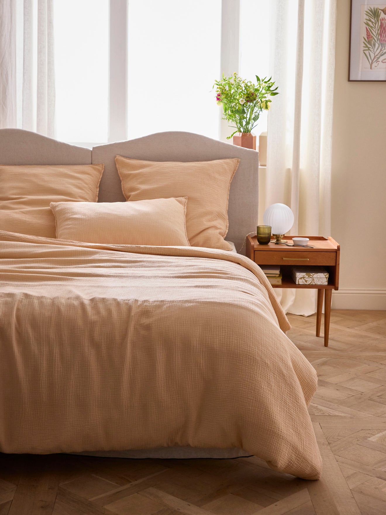 Dekbedovertrek in tetrastof "Gewafeld"