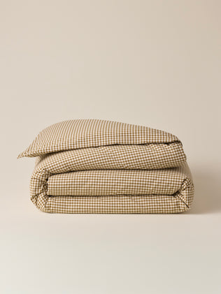 Housse de couette percale de coton "Vichy"