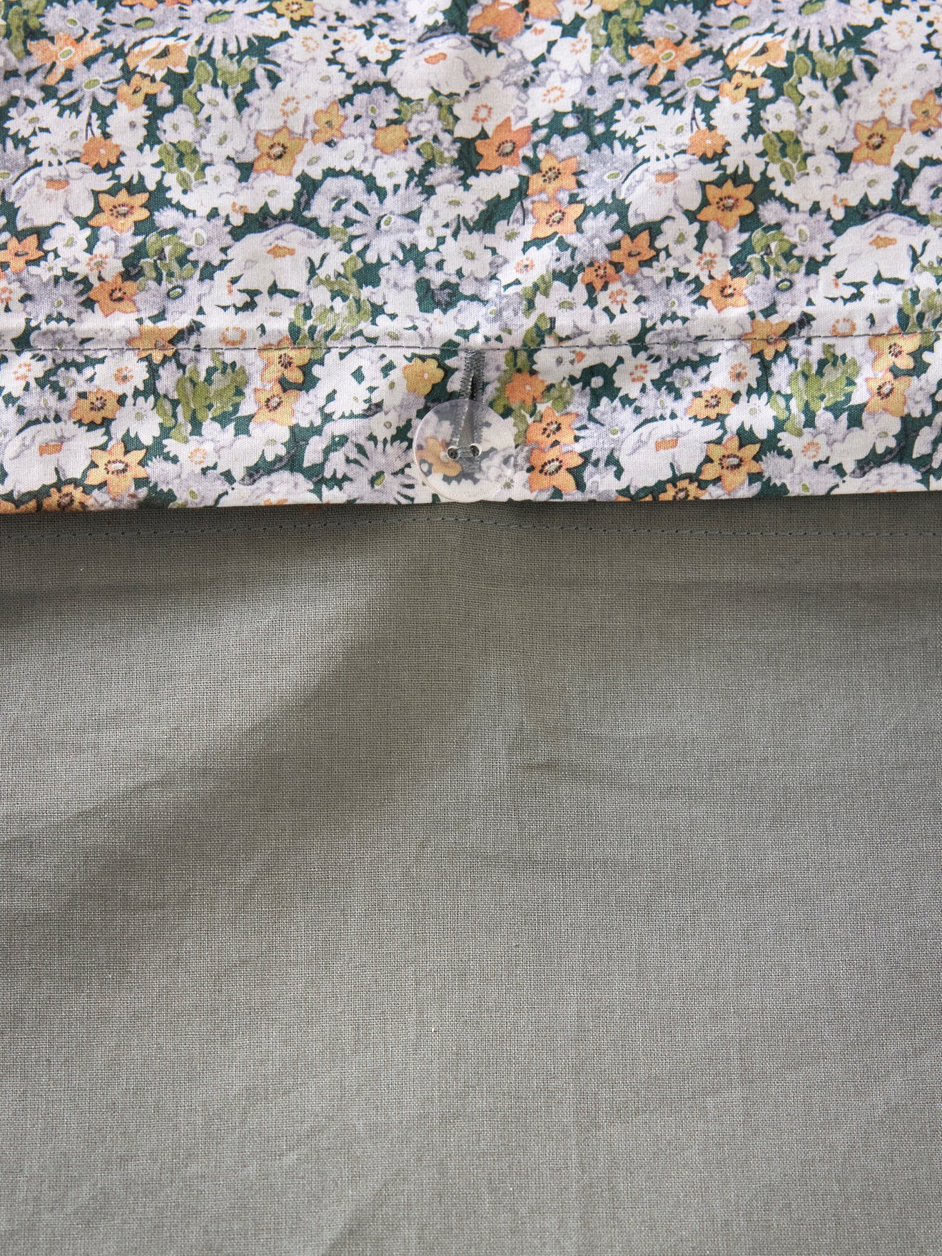 Housse de couette percale de coton et tissu Liberty "Shasta"