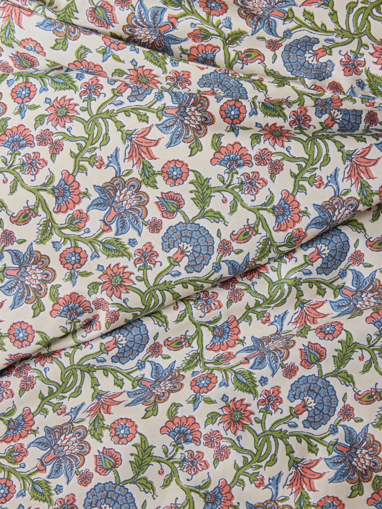 Housse de couette percale de coton "Bali vert"