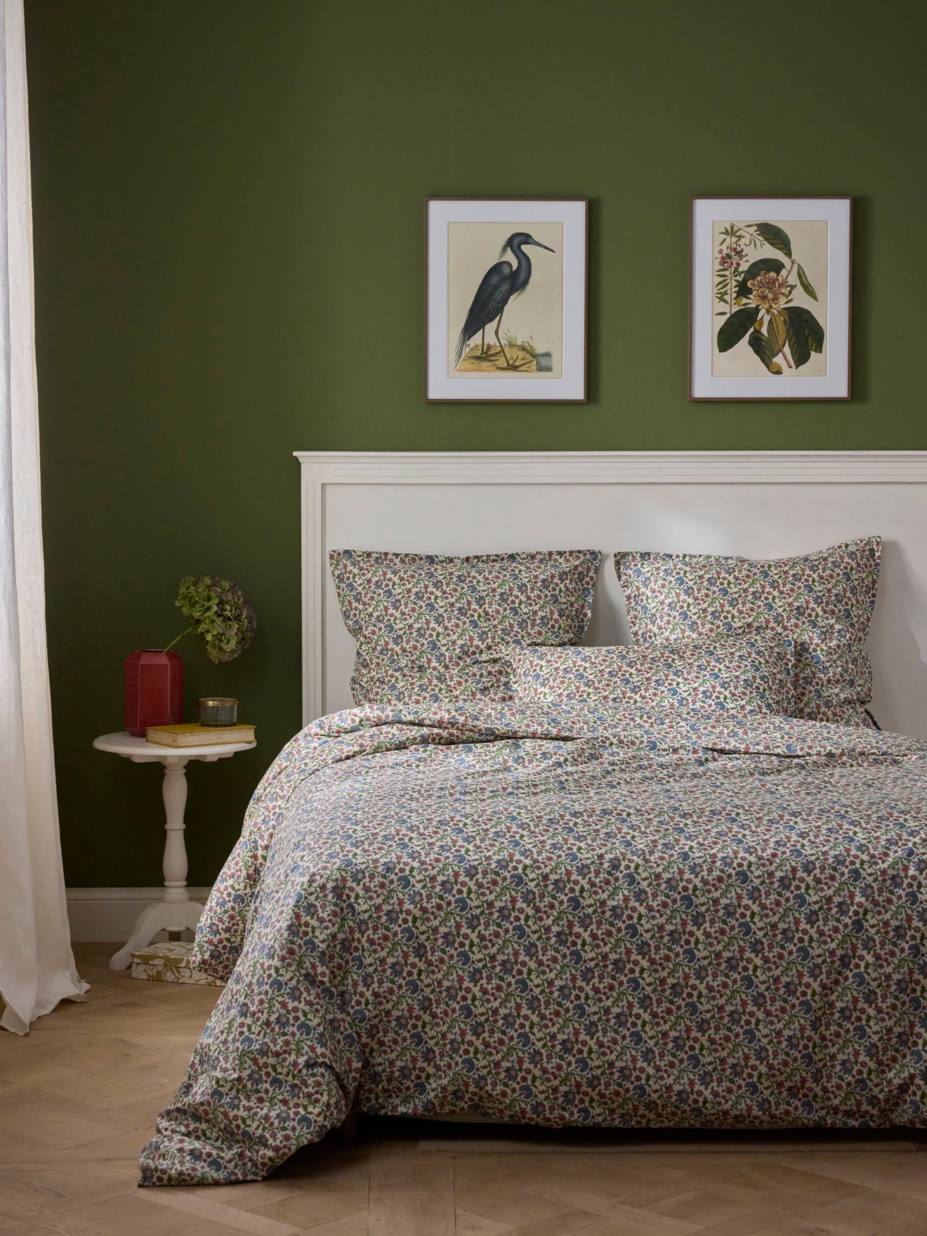 Housse de couette percale de coton "Bali vert"