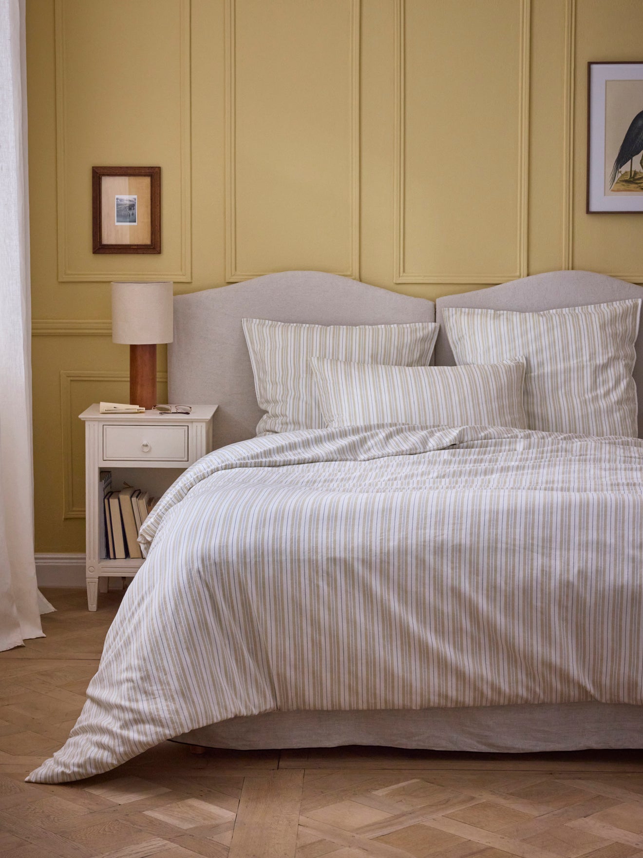 Housse de couette coton tramé aspect lin "Transat"