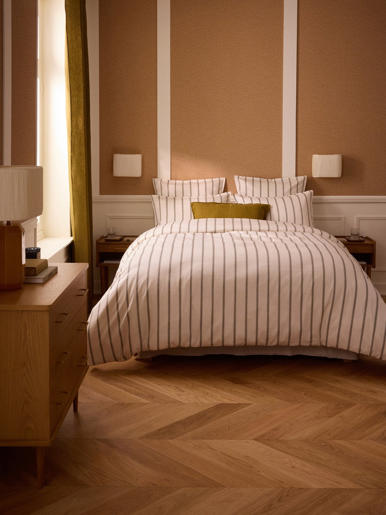 Dekbedovertrek in katoensatijn "Maxence"