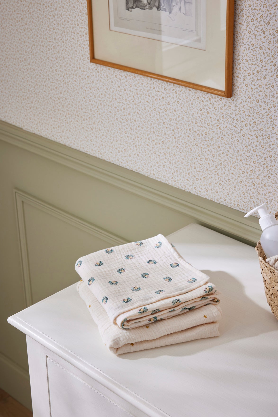 Lange gaze de coton biologique par lot de 2