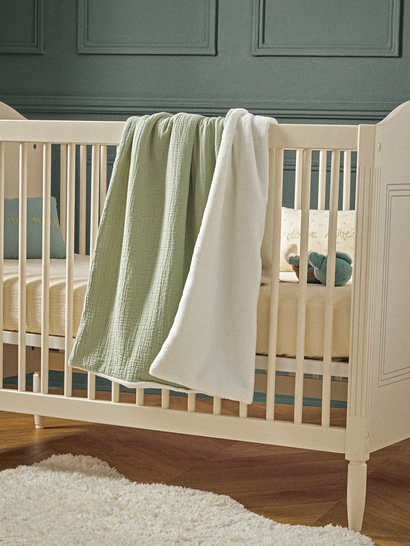 Babyplaid in tetrastof en microfleece