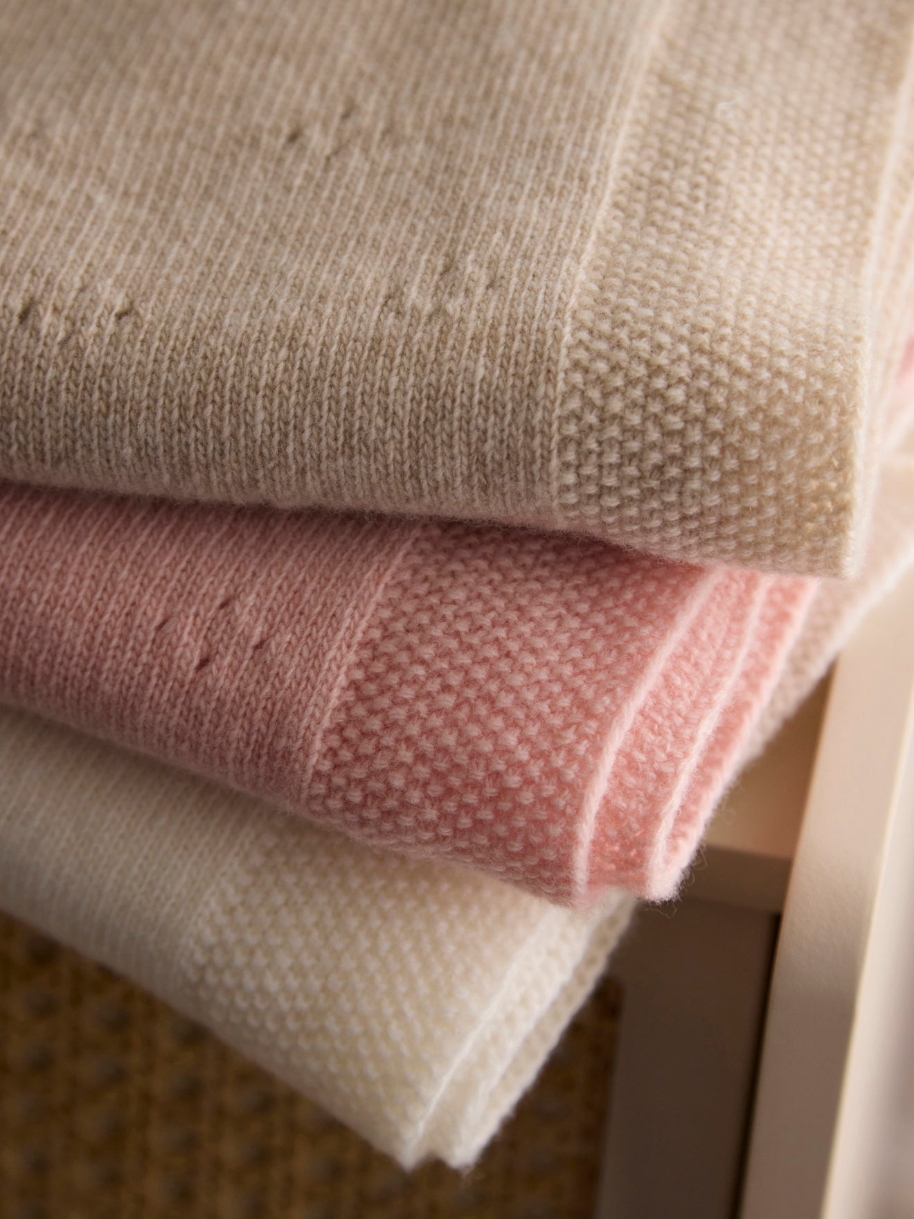 Babyplaid in pointelle van lamswol