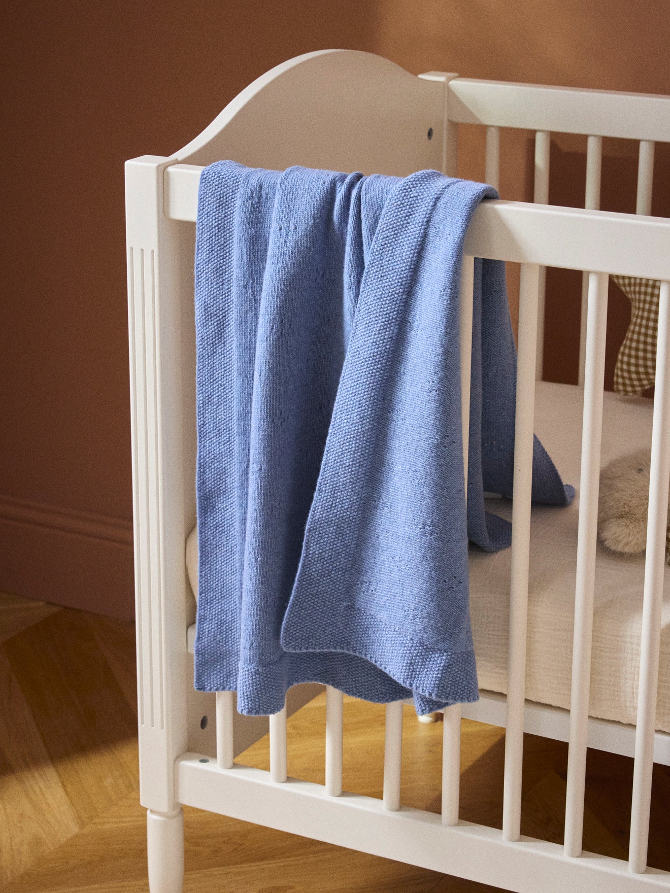 Babyplaid in pointelle van lamswol